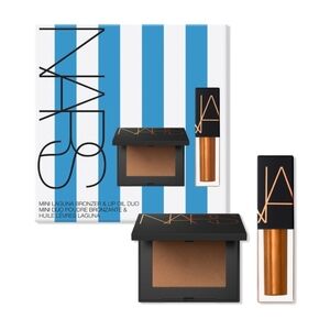 NARS Mini Laguna Bronzing Powder & Mini Afterglow Lip Oil Duo .12oz & .11oz, NIB